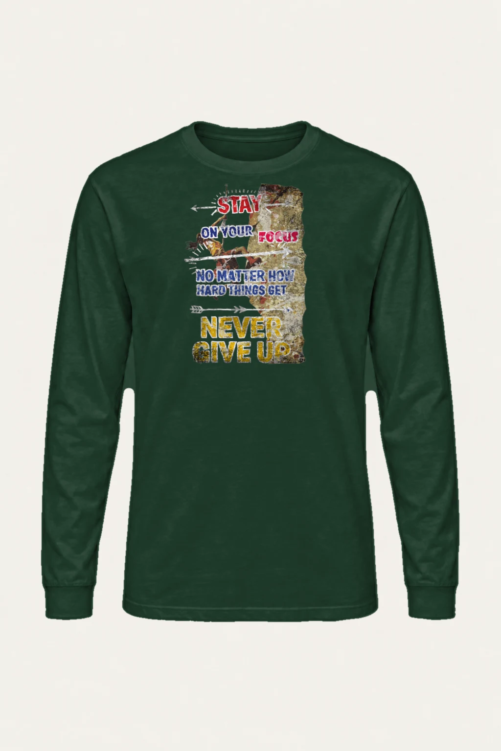 "Never Give Up" Unisex Longsleeve T-shirt | Gildan 2400