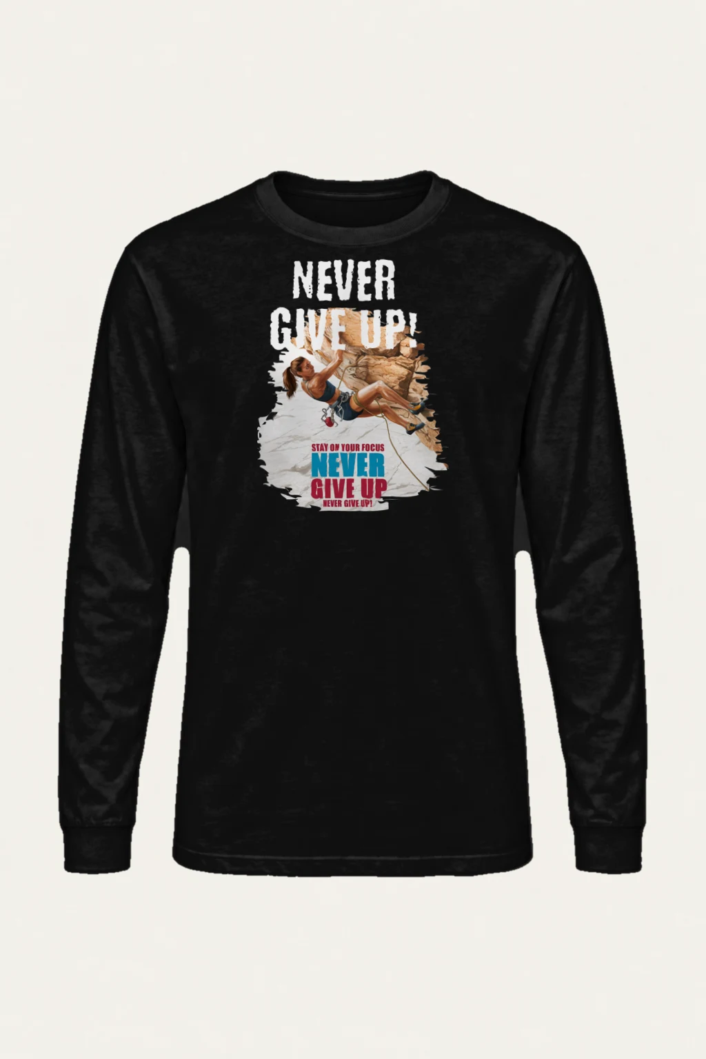 "Never Give Up" Unisex Longsleeve T-shirt | Gildan 2400