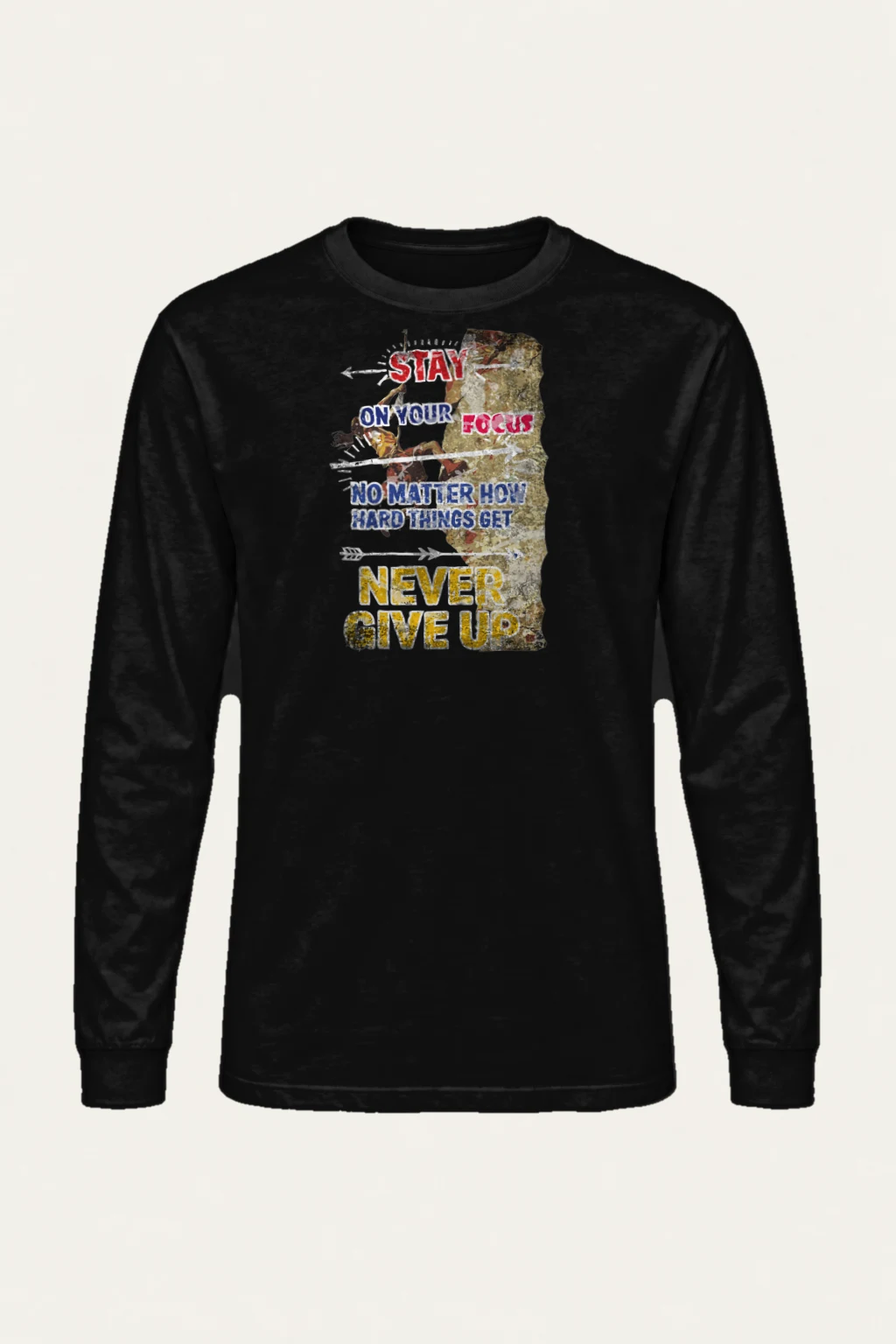 "Never Give Up" Unisex Longsleeve T-shirt | Gildan 2400