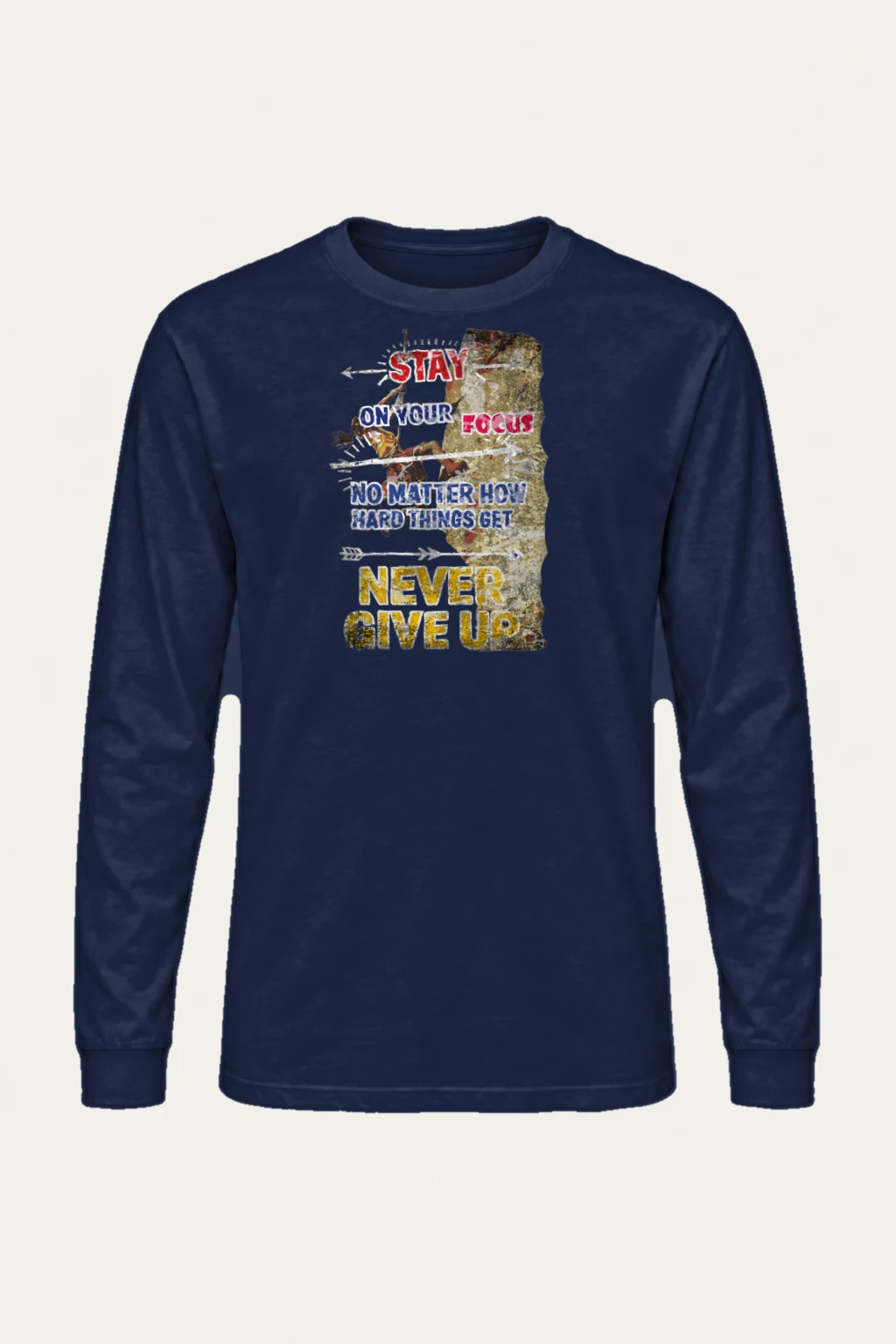 "Never Give Up" Unisex Longsleeve T-shirt | Gildan 2400