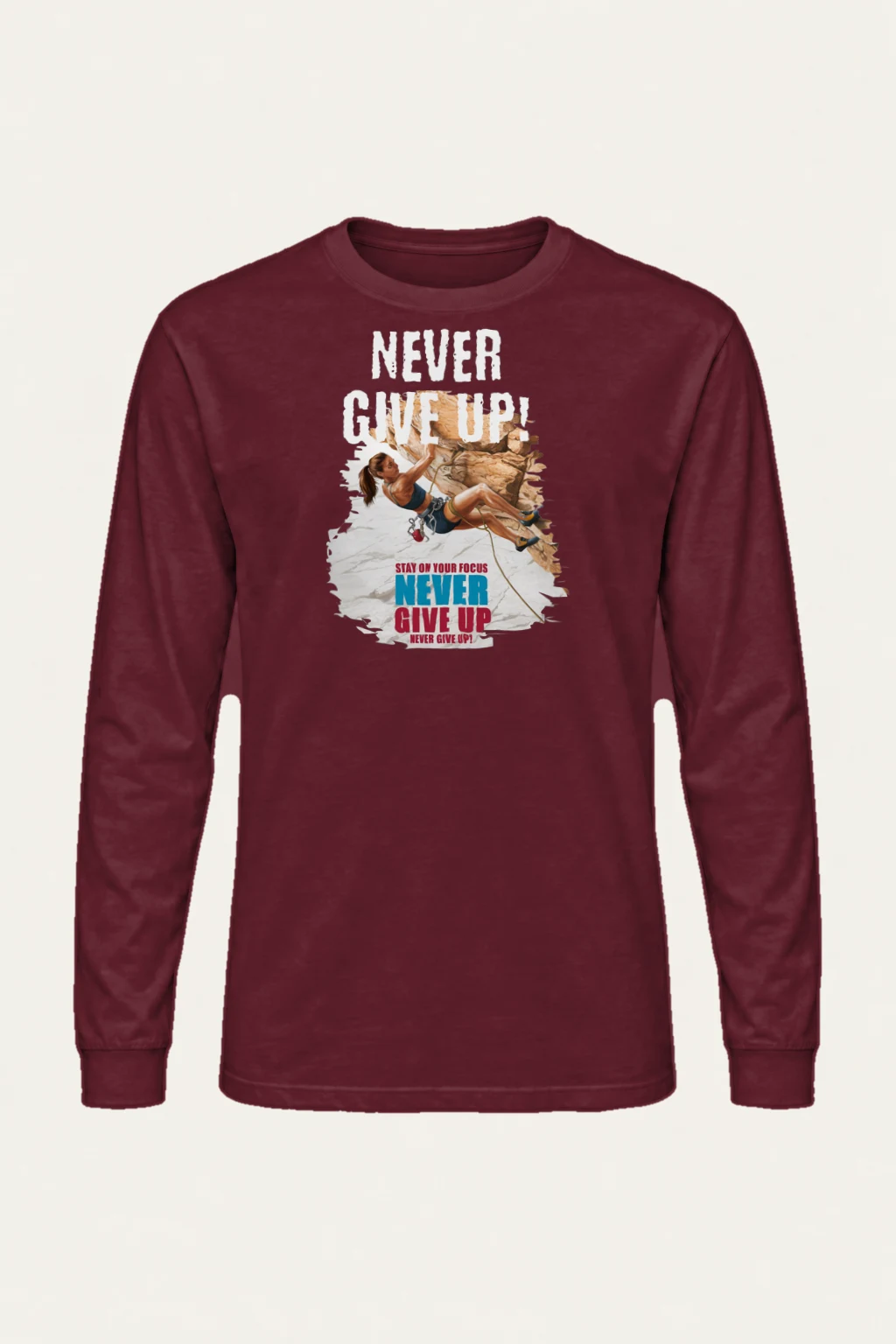 "Never Give Up" Unisex Longsleeve T-shirt | Gildan 2400