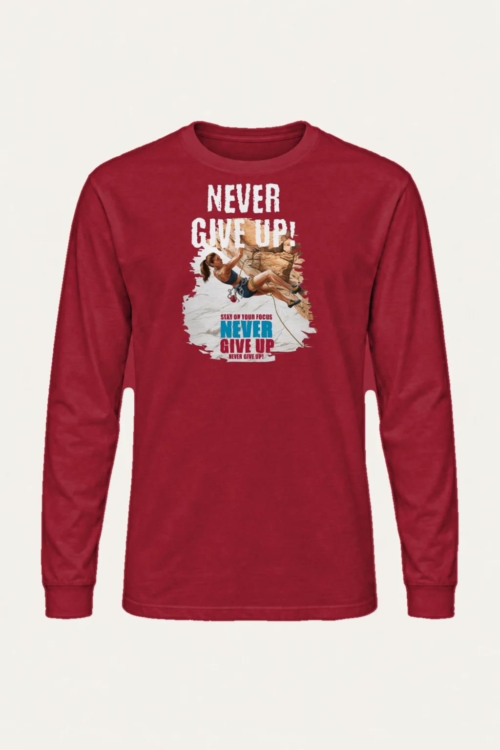 "Never Give Up" Unisex Longsleeve T-shirt | Gildan 2400