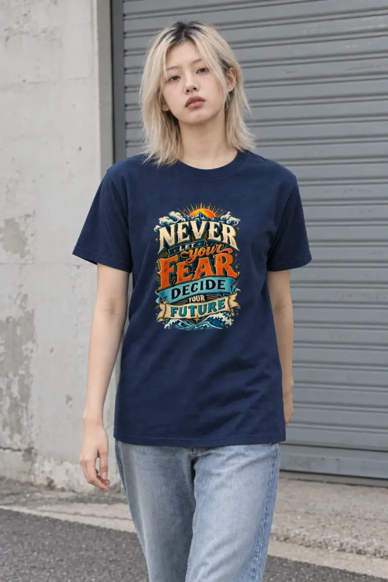 "Future Not Fear" Heavyweight Unisex Crewneck T-shirt