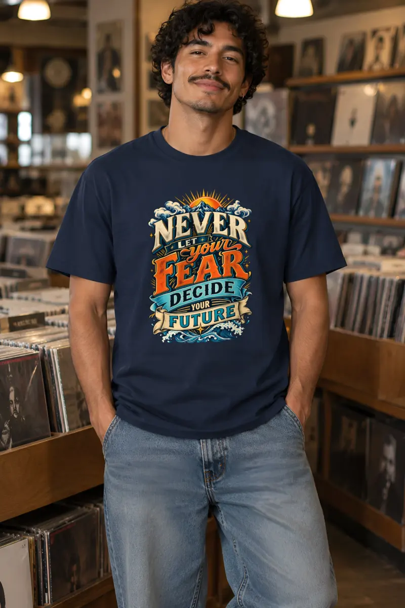 "Future Not Fear" Heavyweight Unisex Crewneck T-shirt