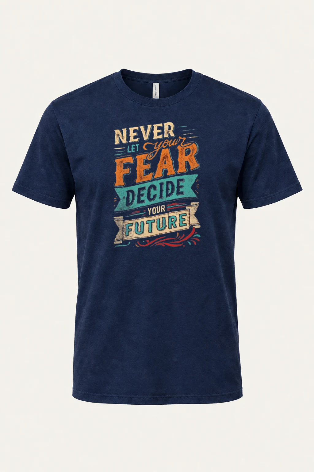 "Never Let Fear" Heavyweight Unisex Crewneck T-shirt | Gildan 5000
