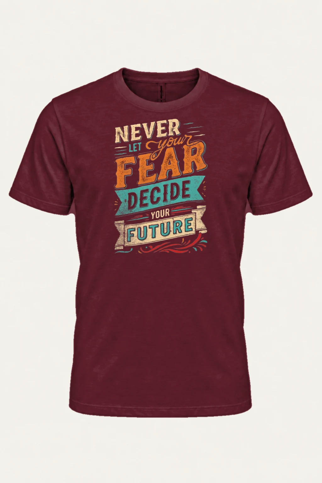 "Never Let Fear" Heavyweight Unisex Crewneck T-shirt | Gildan 5000