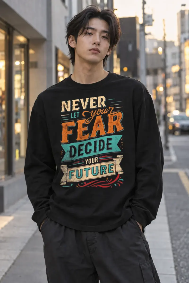 “Never Let Fear” Unisex Longsleeve T-shirt | Gildan 2400