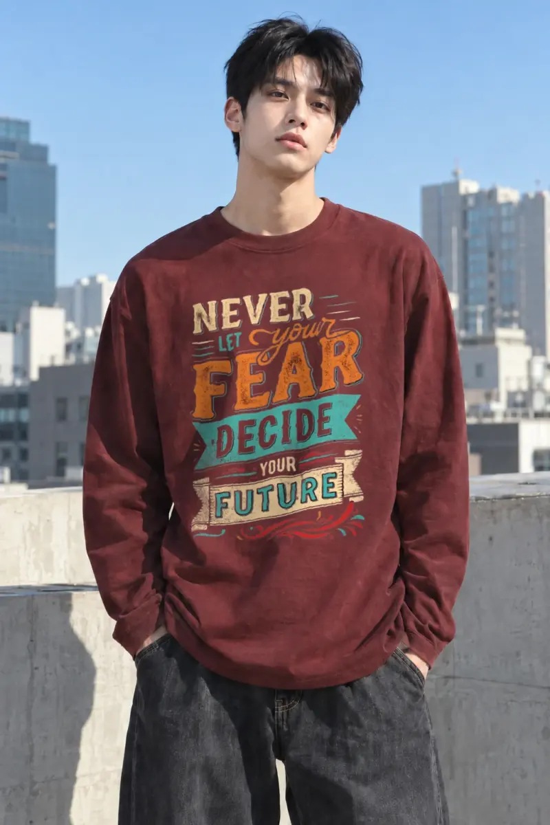 "Never Let Fear" Unisex Longsleeve T-shirt | Gildan 2400