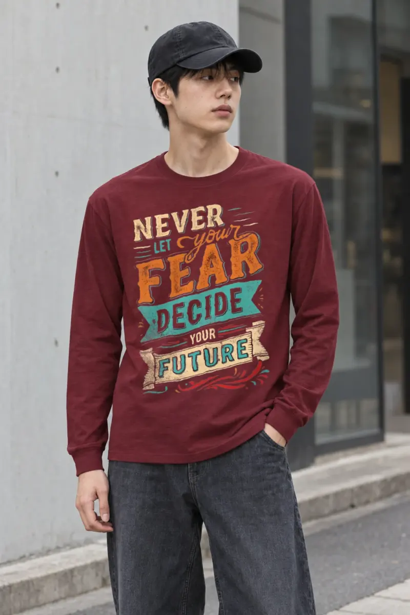 "Never Let Fear" Unisex Longsleeve T-shirt | Gildan 2400
