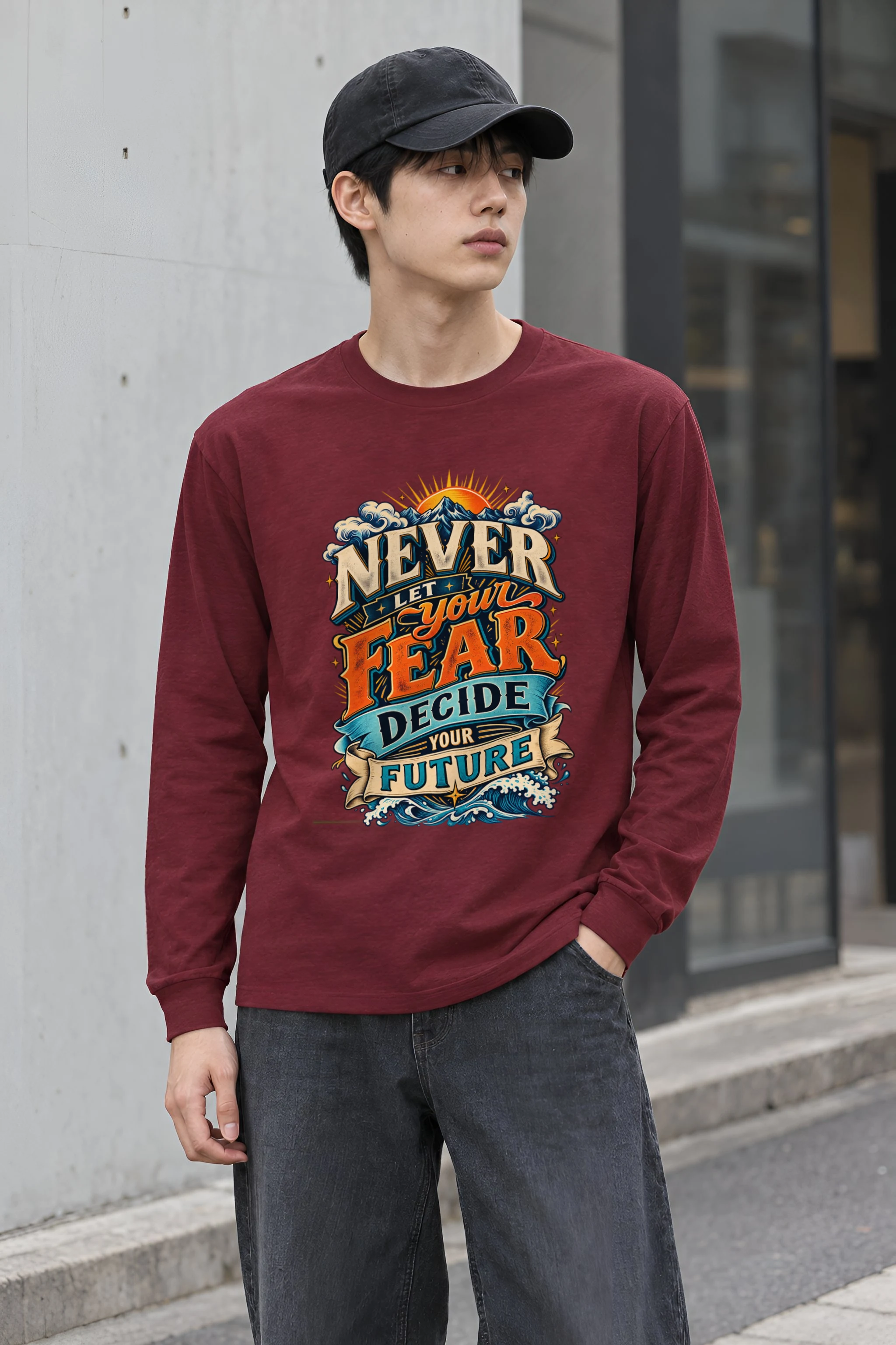 "Fear and Future Mountains" Unisex Longsleeve T-shirt