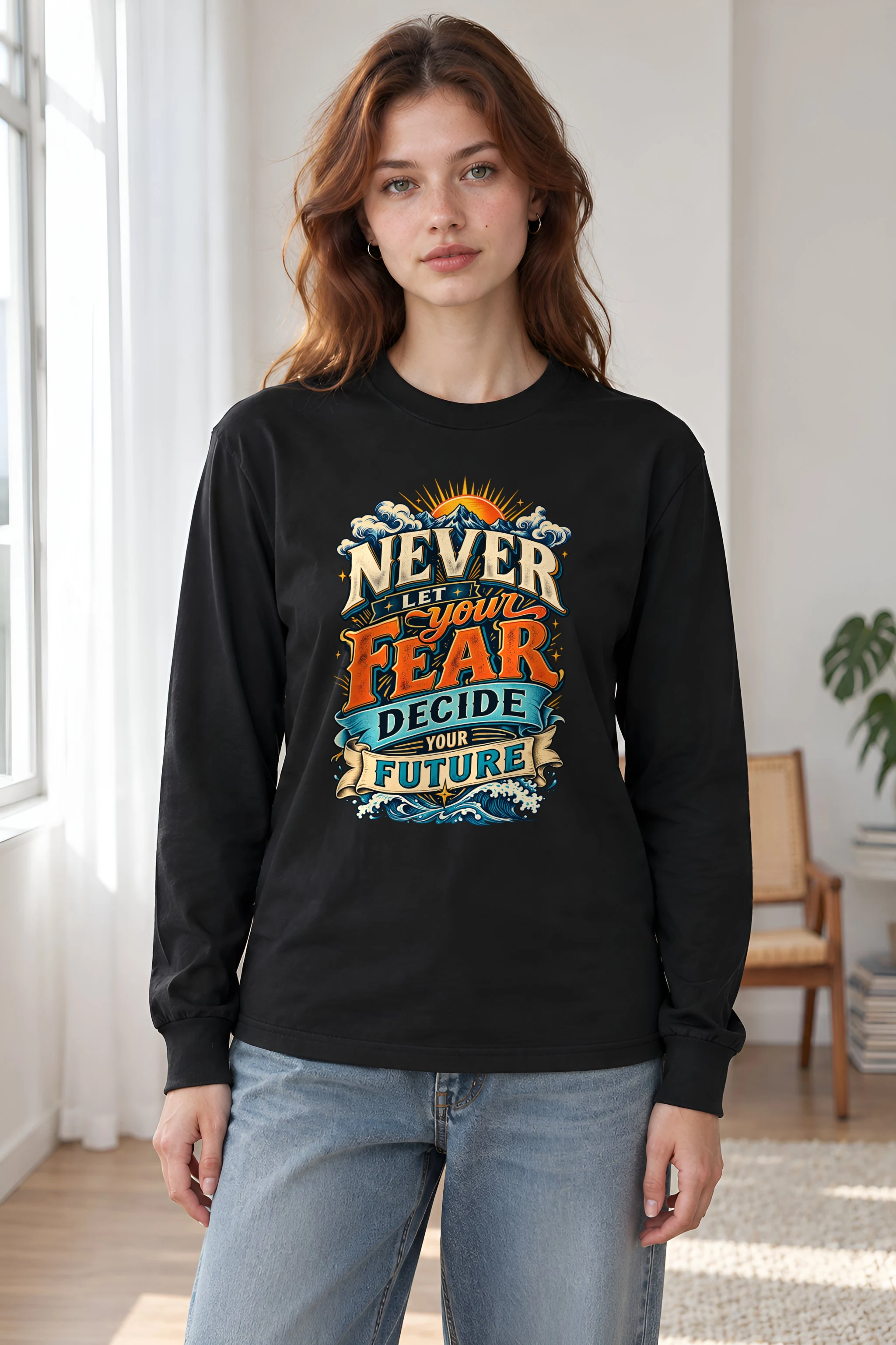 "Fear and Future Mountains" Unisex Longsleeve T-shirt