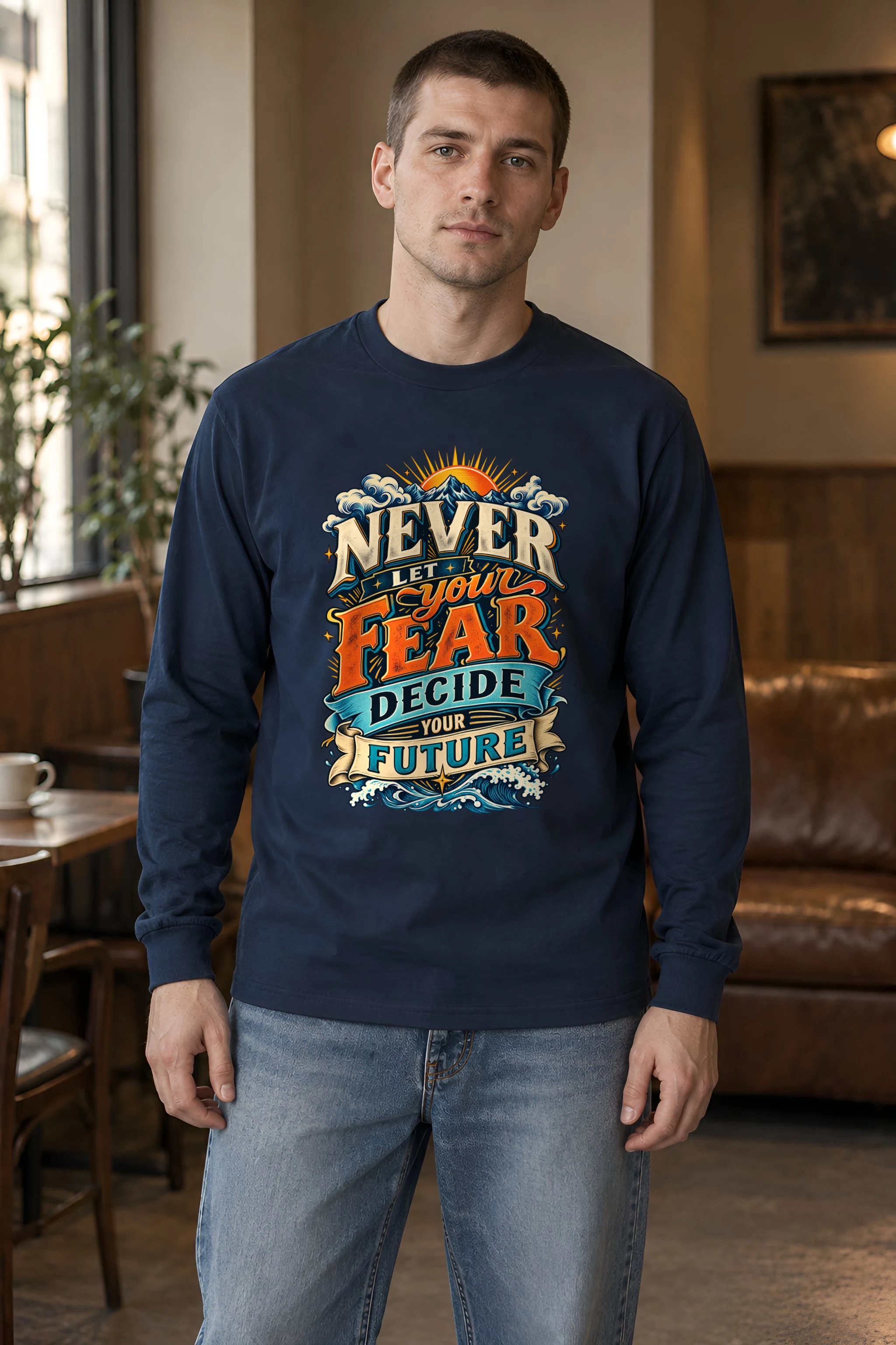 "Fear and Future Mountains" Unisex Longsleeve T-shirt