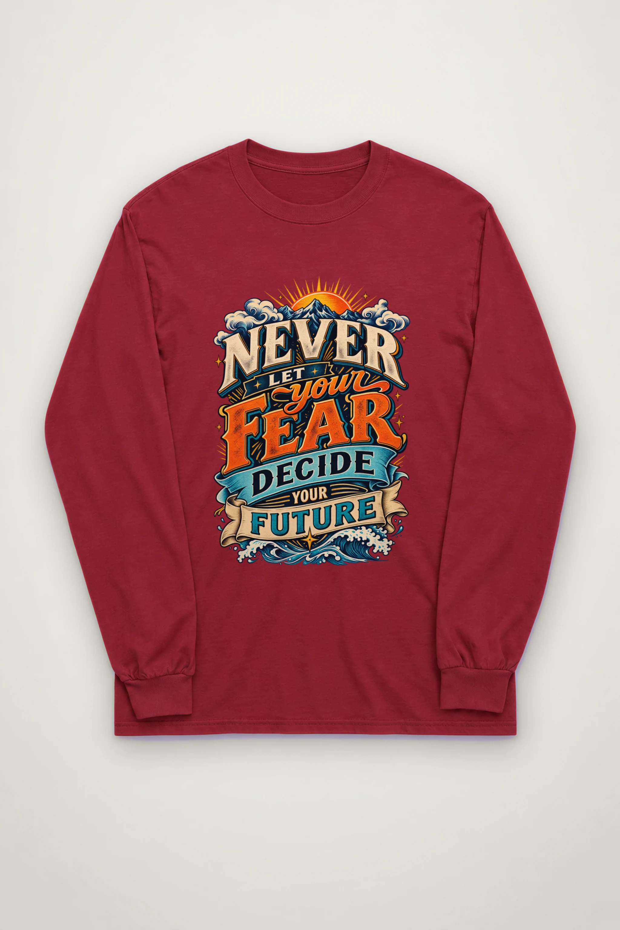 "Fear and Future Mountains" Unisex Longsleeve T-shirt