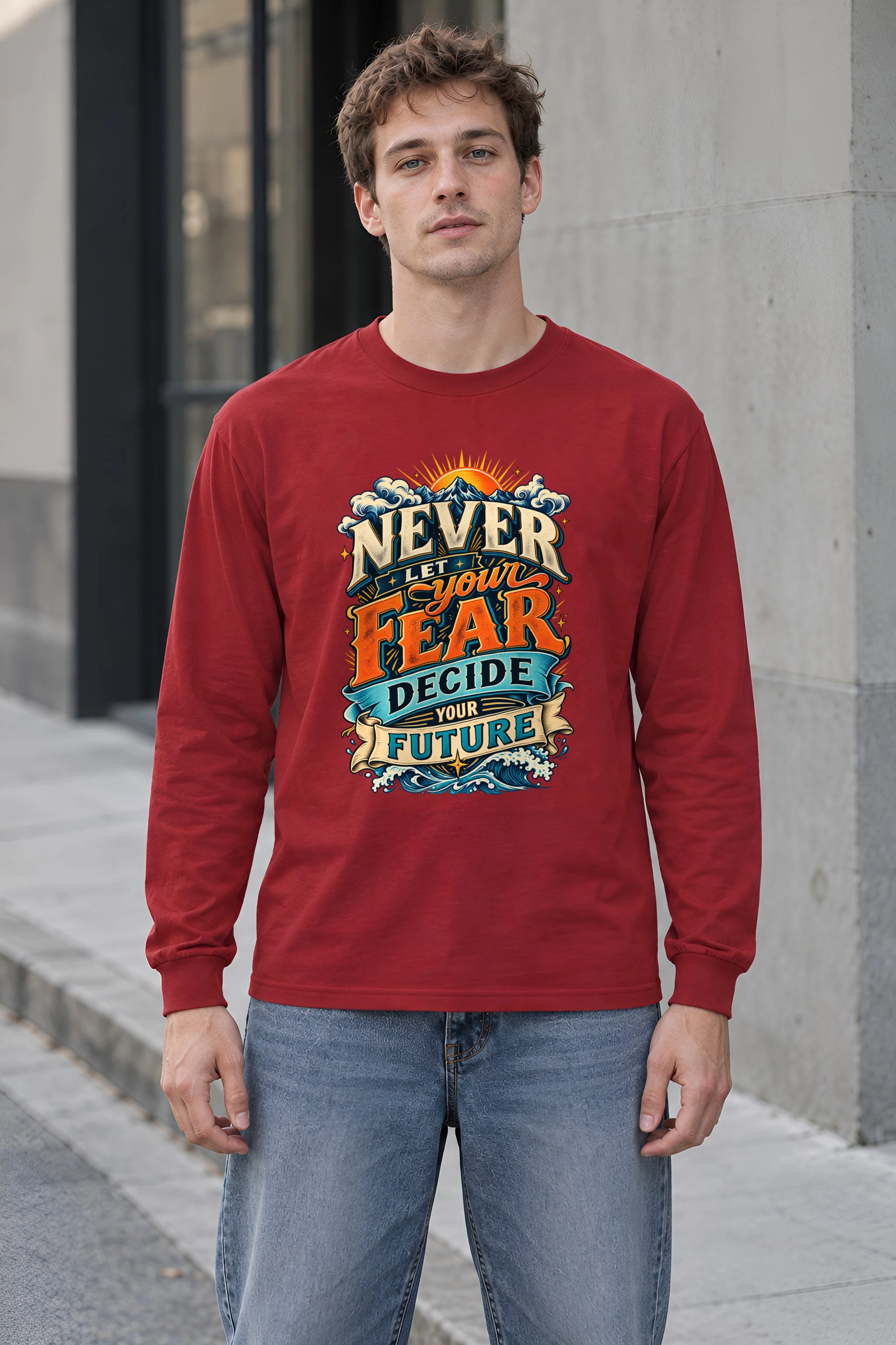 "Fear and Future Mountains" Unisex Longsleeve T-shirt
