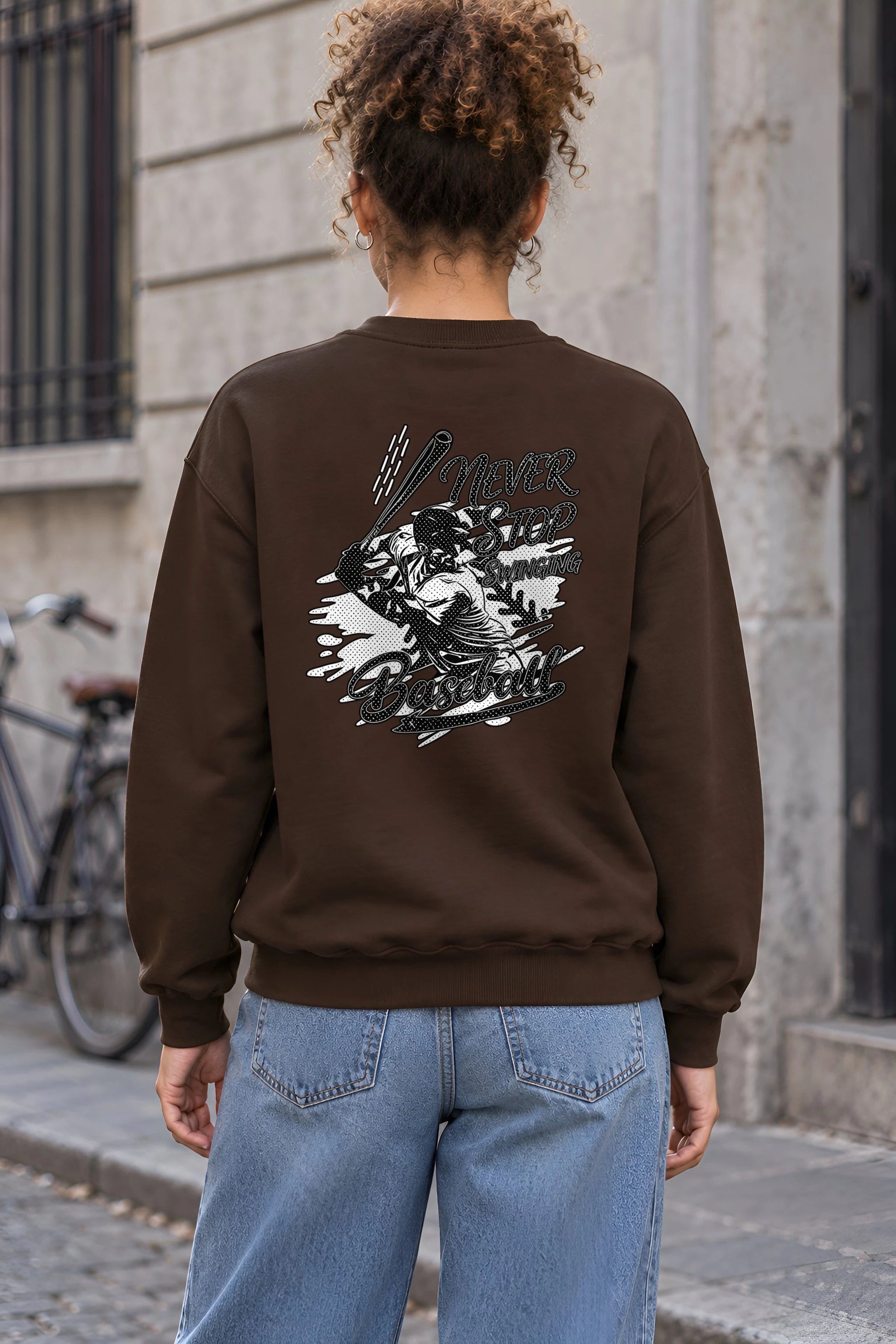 "Never Stop Swinging" 1 Crewneck Sweatshirt