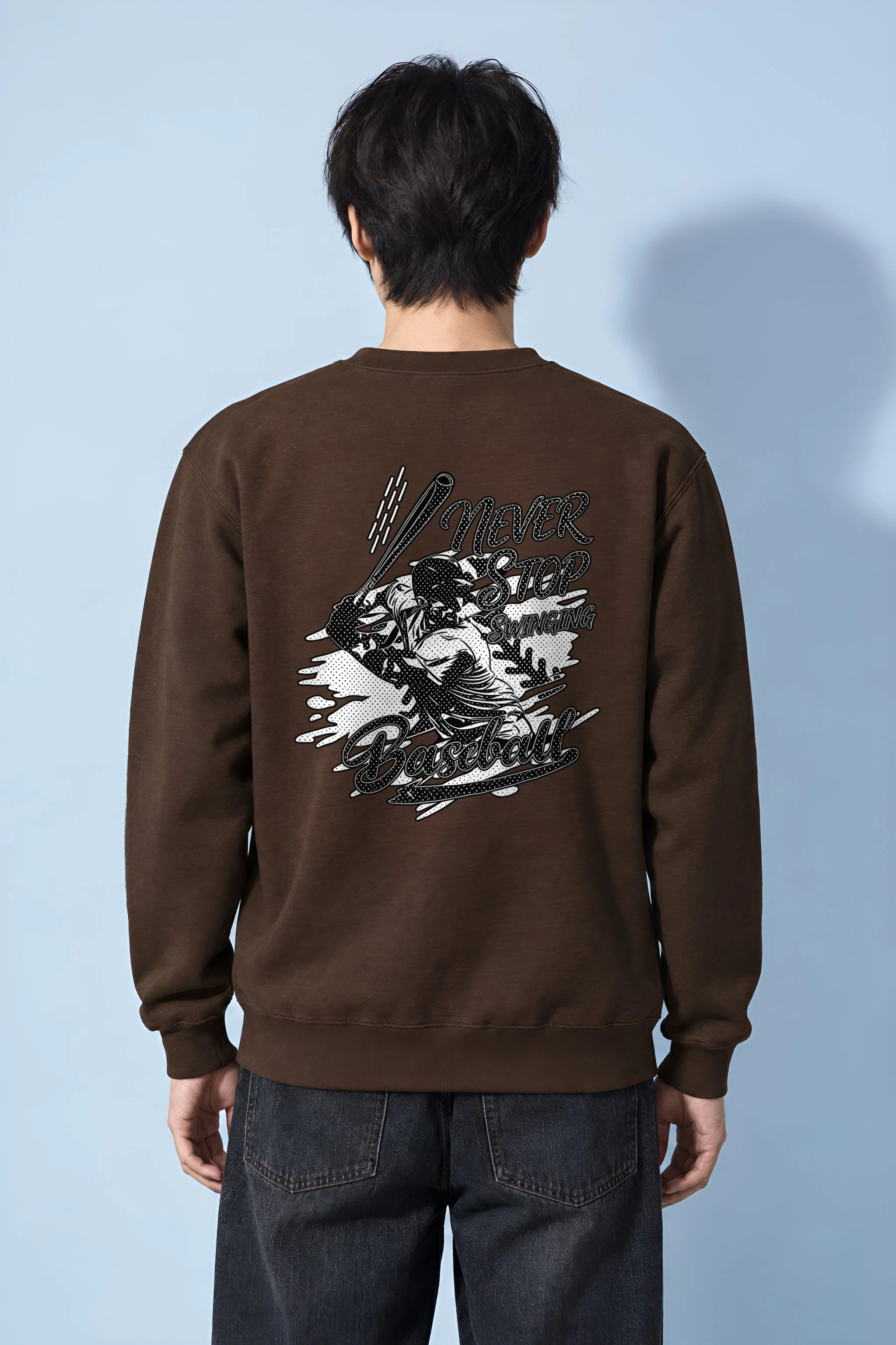 "Never Stop Swinging" Heavy Blend Unisex Crewneck Sweatshirt