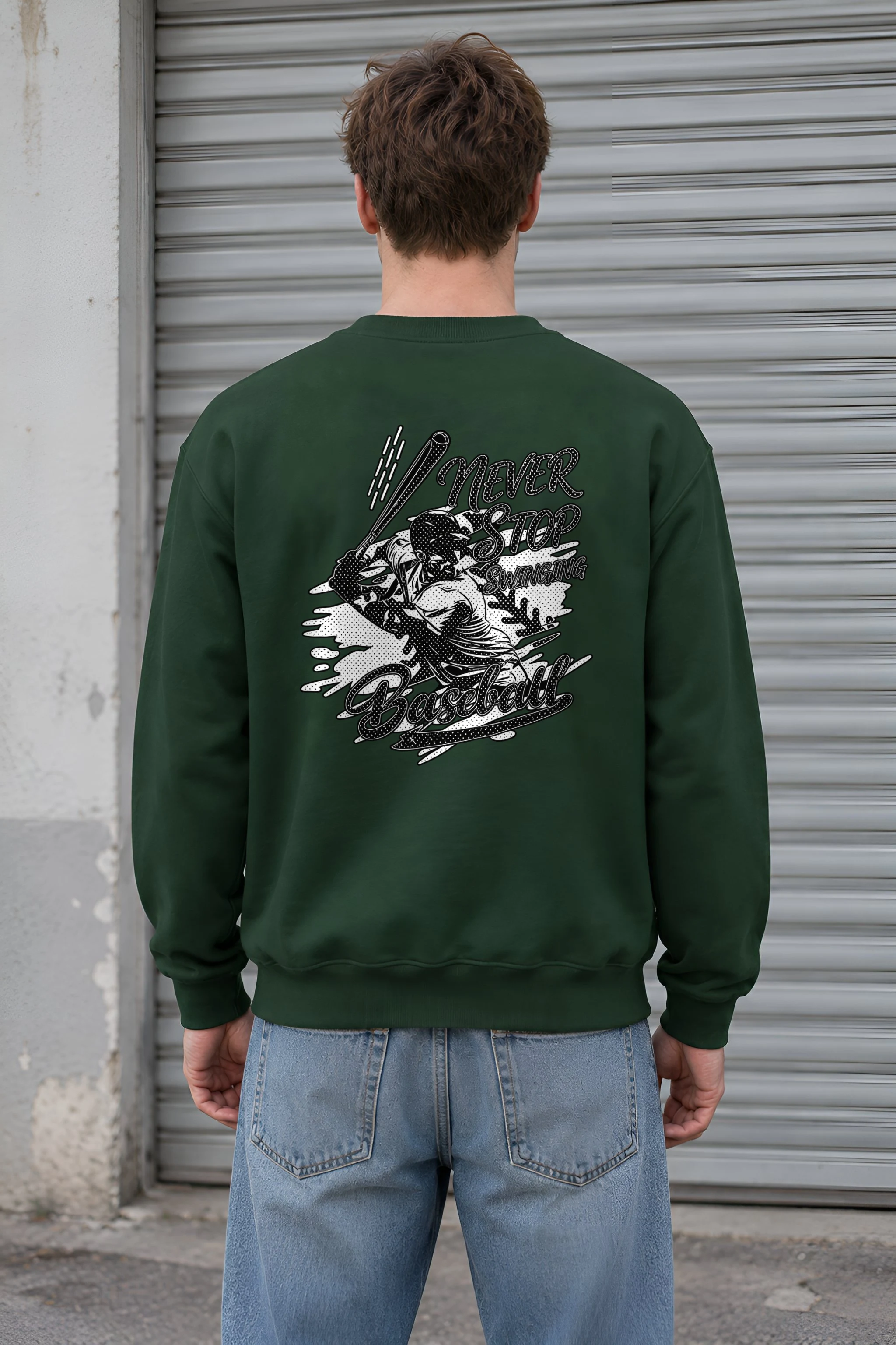 "Never Stop Swinging" 1 Crewneck Sweatshirt