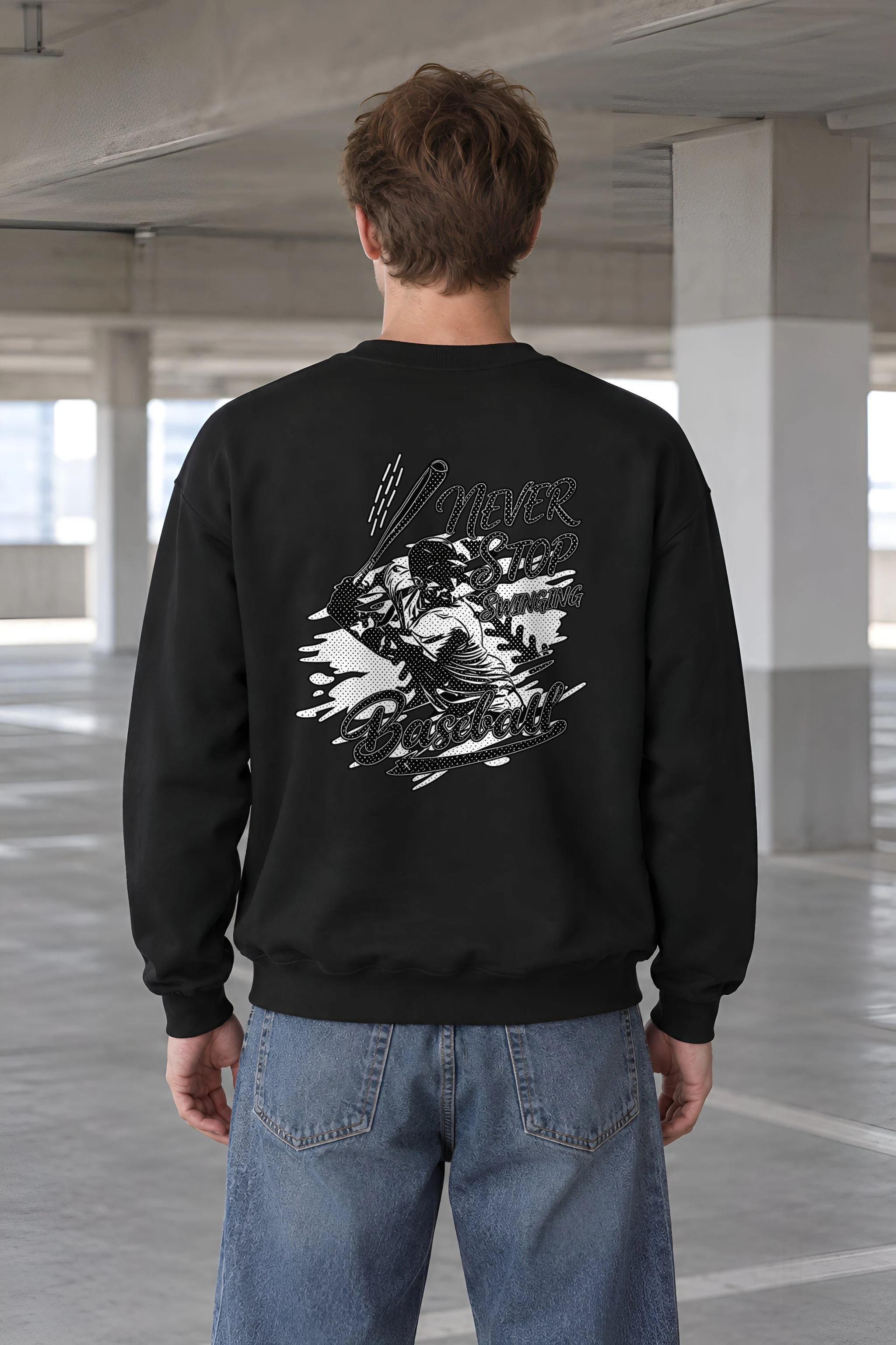 "Never Stop Swinging" 1 Crewneck Sweatshirt