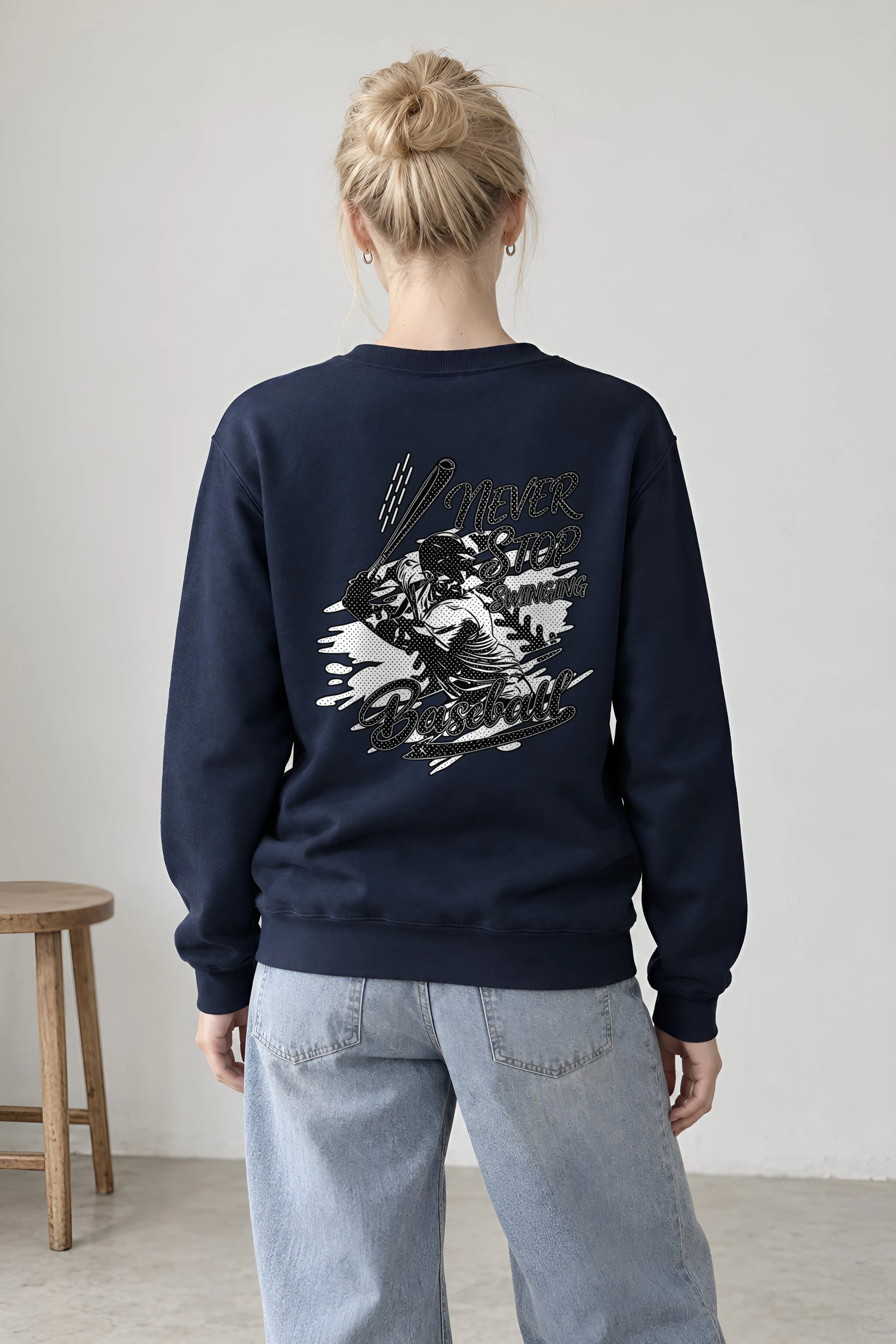 "Never Stop Swinging" 1 Crewneck Sweatshirt