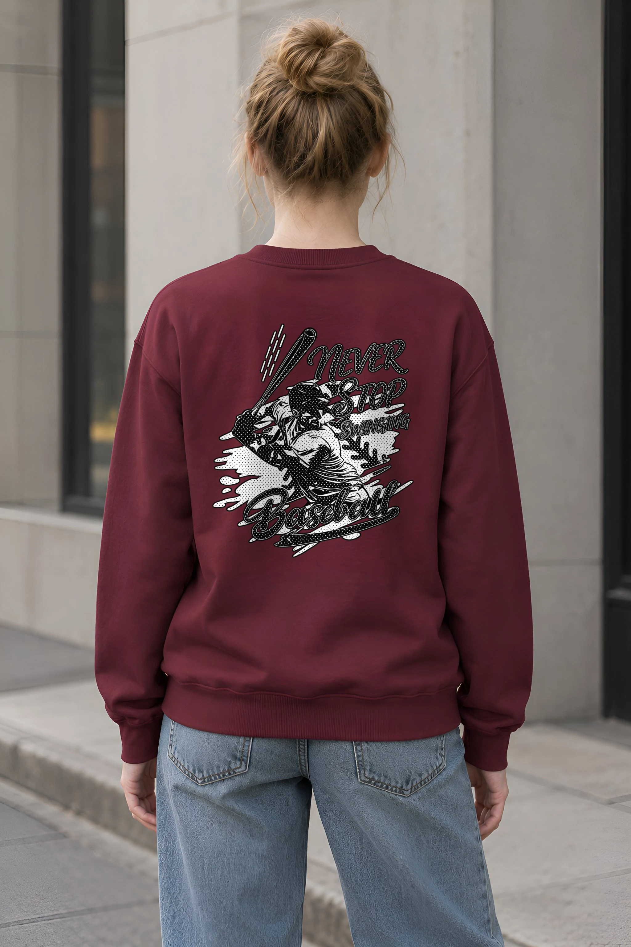 "Never Stop Swinging" 1 Crewneck Sweatshirt
