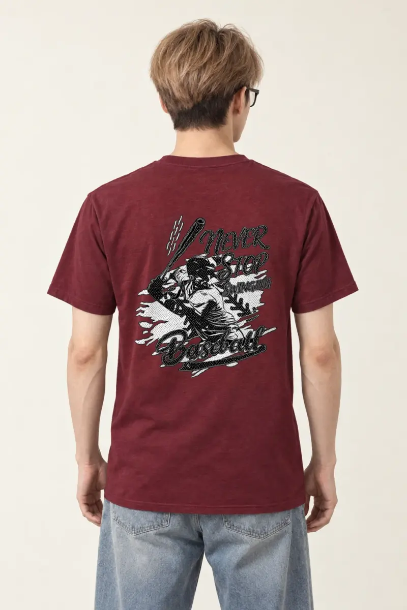 "Never Stop Swinging" Heavyweight Unisex Crewneck T-shirt