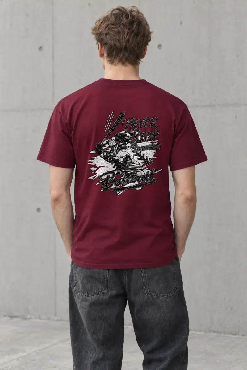 "Never Stop Swinging" Heavyweight Unisex Crewneck T-shirt