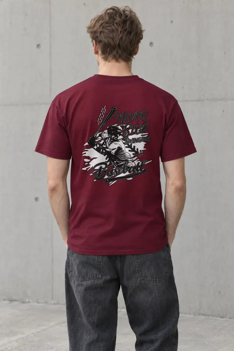 "Never Stop Swinging" Heavyweight Unisex Crewneck T-shirt