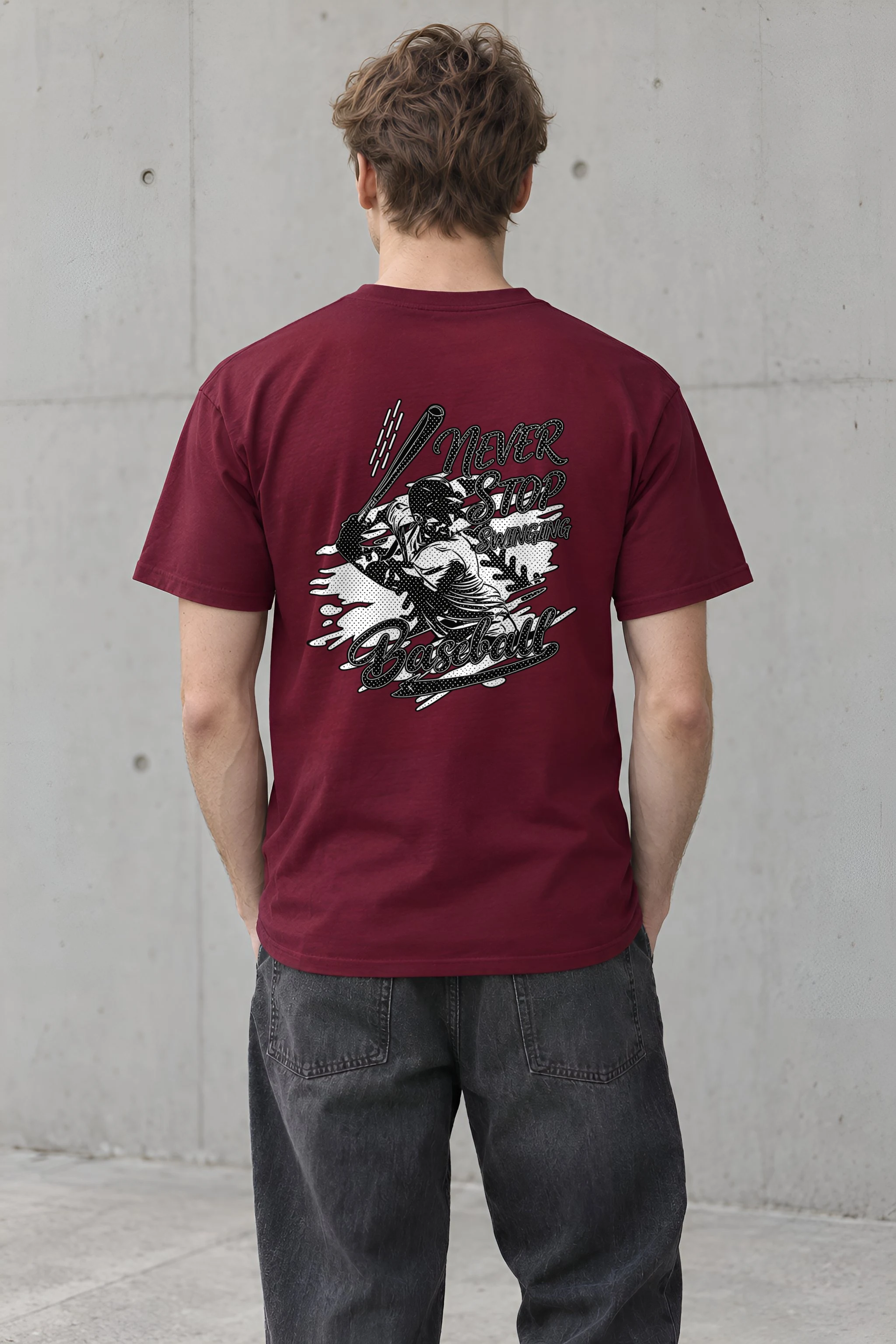 "Never Stop Swinging" Heavyweight Unisex Crewneck T-shirt