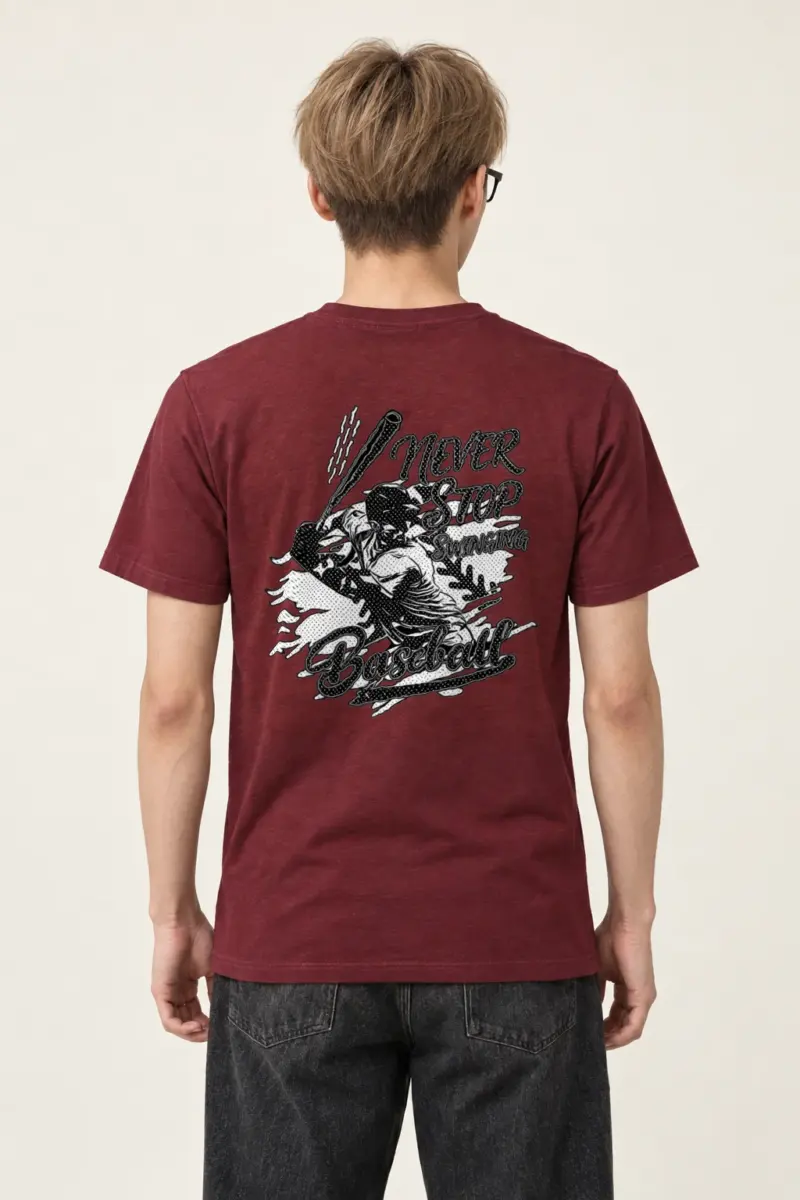 "Never Stop Swinging" Heavyweight Unisex Crewneck T-shirt