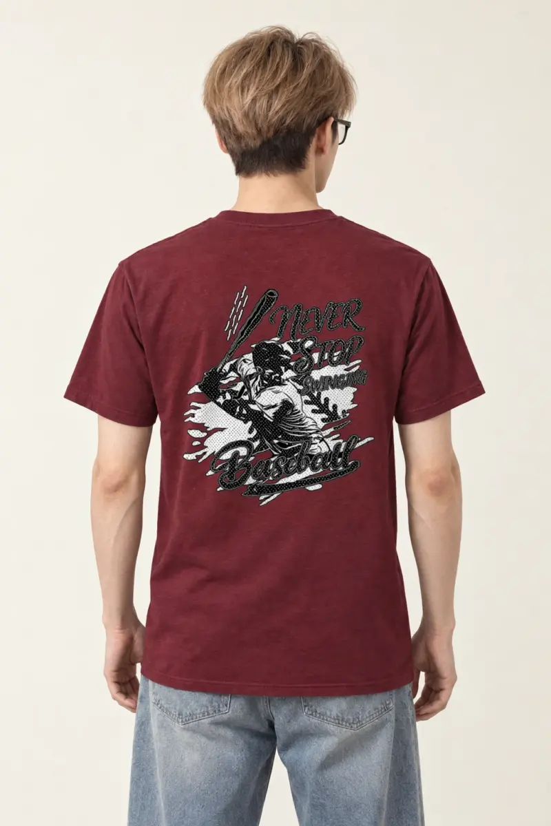 "Never Stop Swinging" Heavyweight Unisex Crewneck T-shirt