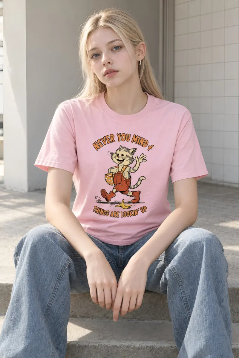 "Never You Mind" Heavyweight Unisex Crewneck T-shirt