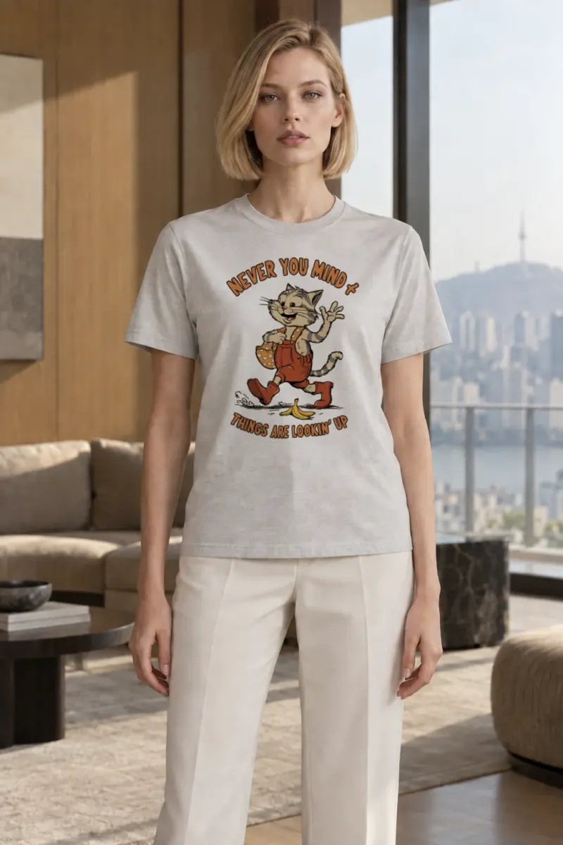 "Never You Mind" Heavyweight Unisex Crewneck T-shirt | Gildan 5000