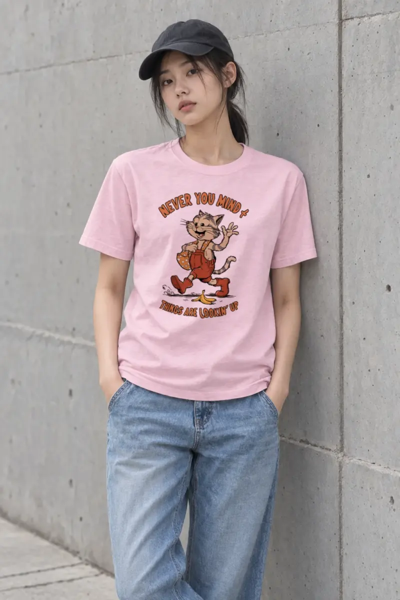 "Never You Mind" Heavyweight Unisex Crewneck T-shirt