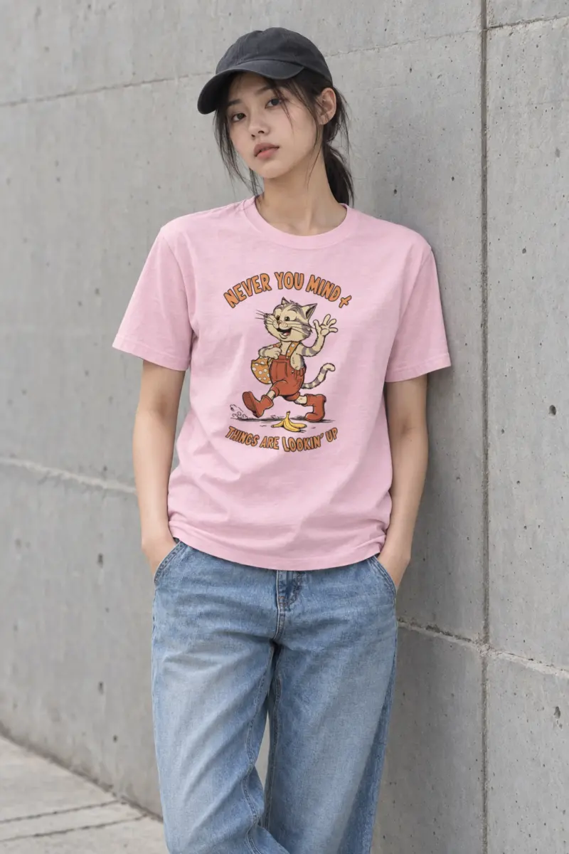 "Never You Mind" Heavyweight Unisex Crewneck T-shirt