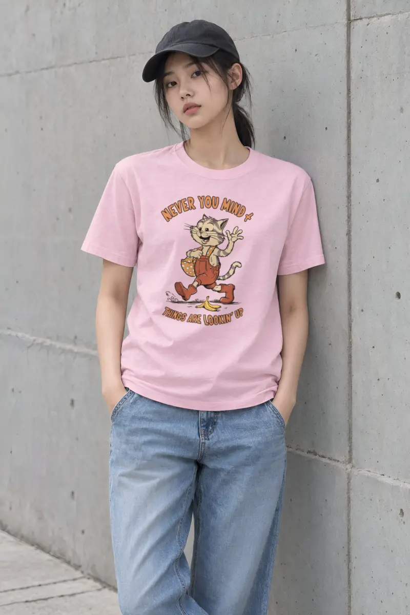 "Never You Mind" Heavyweight Unisex Crewneck T-shirt