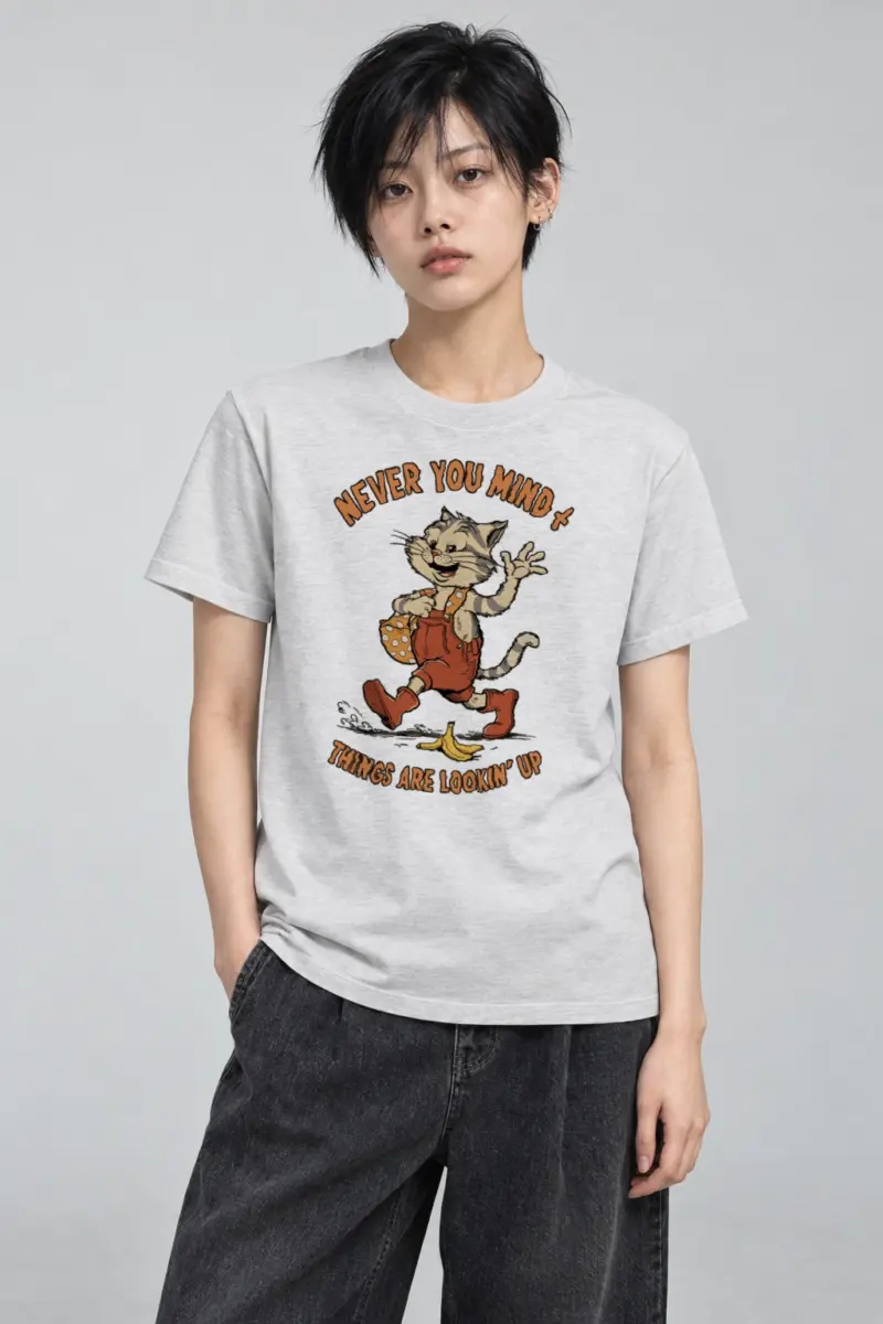 "Never You Mind" Heavyweight Unisex Crewneck T-shirt