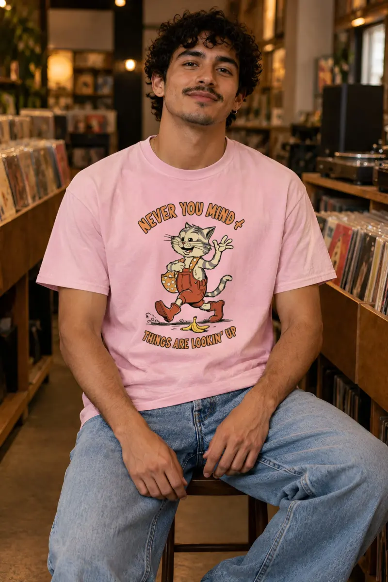 "Never You Mind" Heavyweight Unisex Crewneck T-shirt