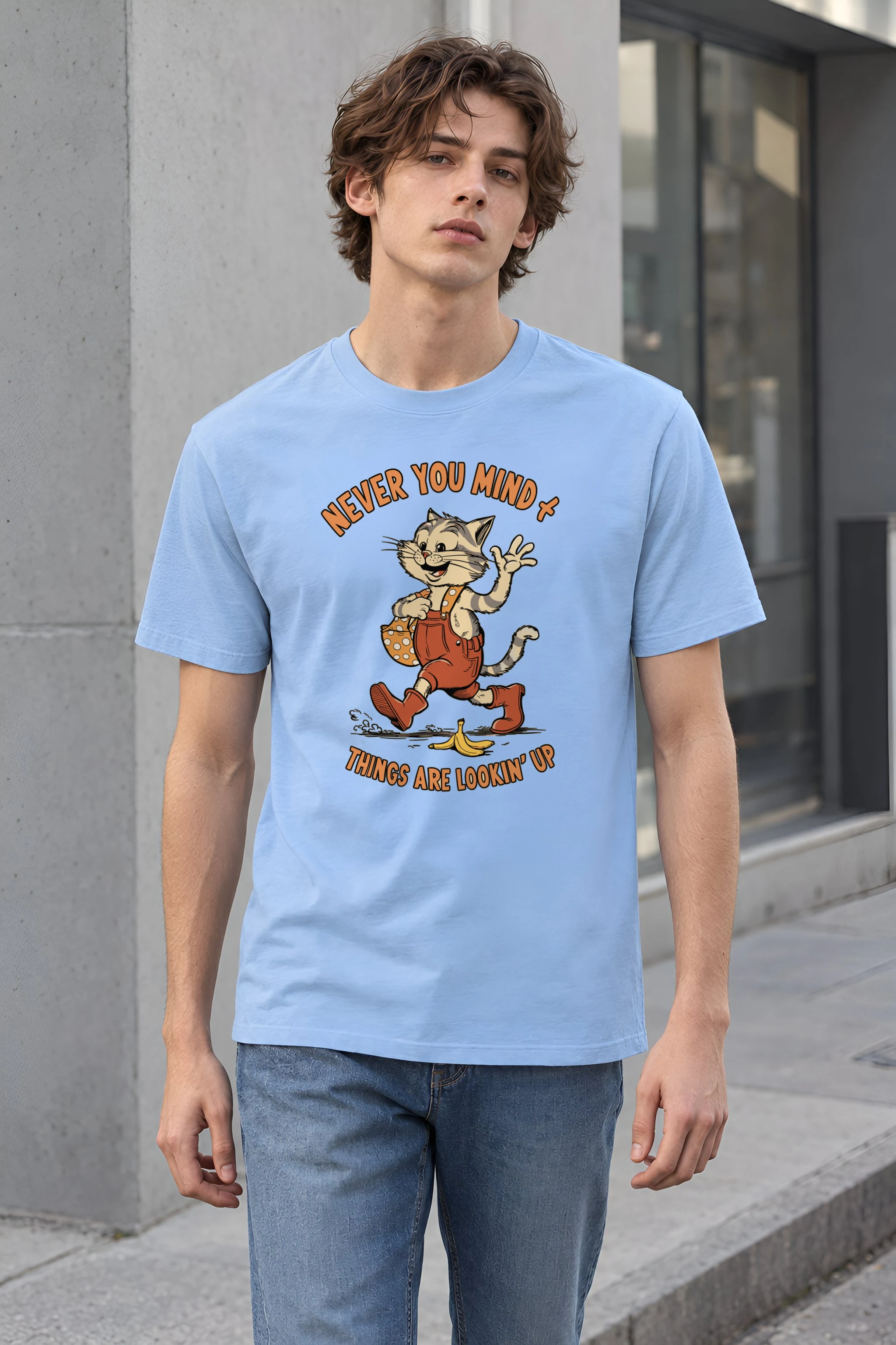"Never You Mind" Heavyweight Unisex Crewneck T-shirt