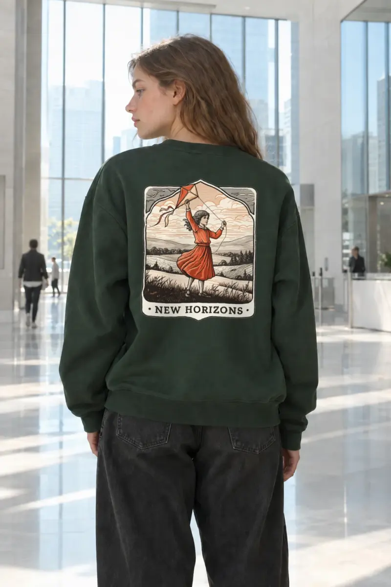 “New Horizons” Heavy Blend Unisex Crewneck Sweatshirt | Gildan 18000