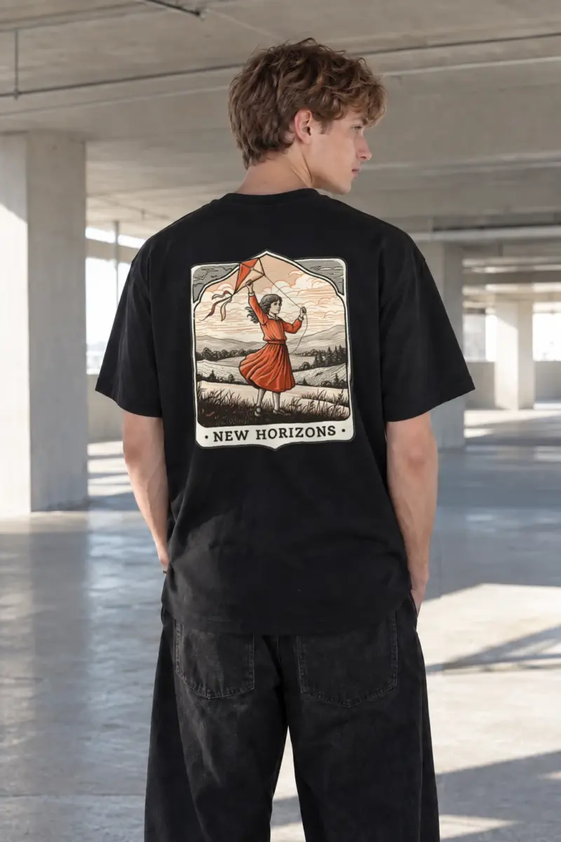 “New Horizons” Heavyweight Unisex Crewneck T-shirt | Gildan 5000