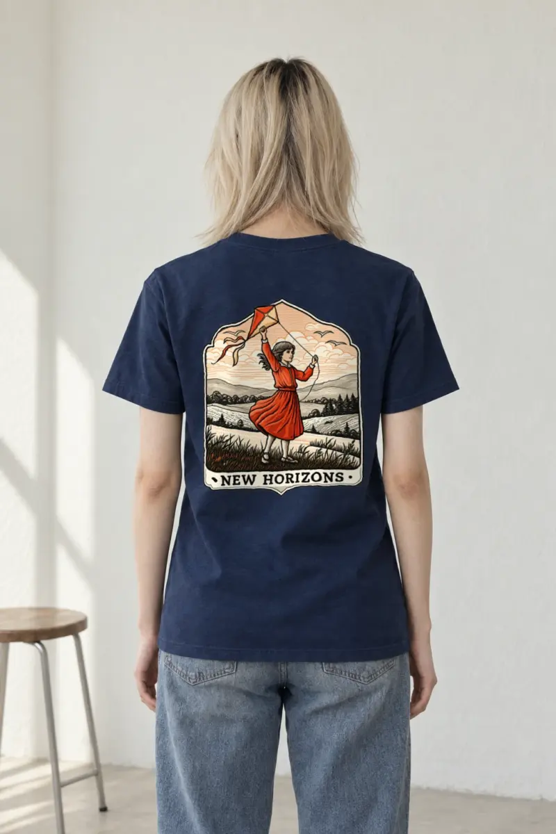 "New Horizons" Heavyweight Unisex Crewneck T-shirt