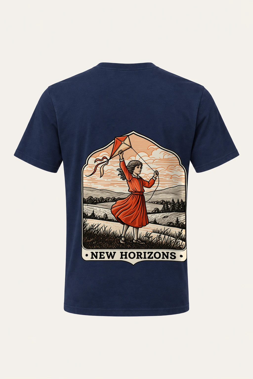 "New Horizons" Heavyweight Unisex Crewneck T-shirt | Gildan 5000