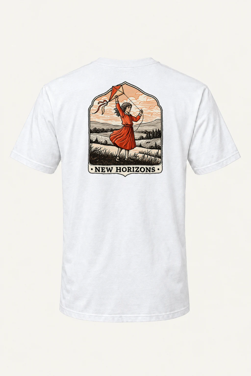 "New Horizons" Heavyweight Unisex Crewneck T-shirt | Gildan 5000