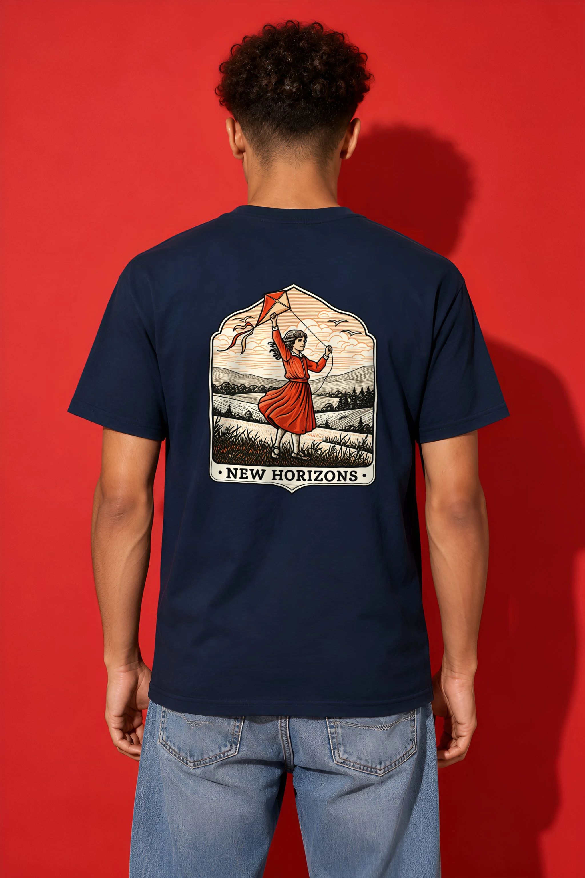"New Horizons" Heavyweight Unisex Crewneck T-shirt
