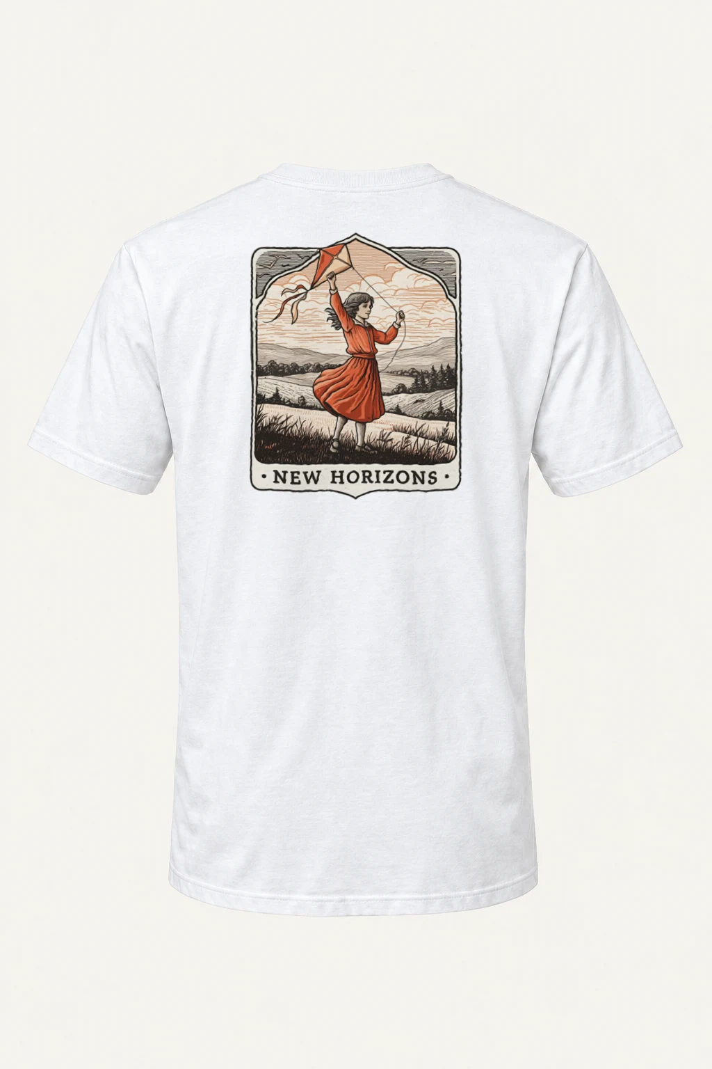 "New Horizons" Heavyweight Unisex Crewneck T-shirt | Gildan 5000