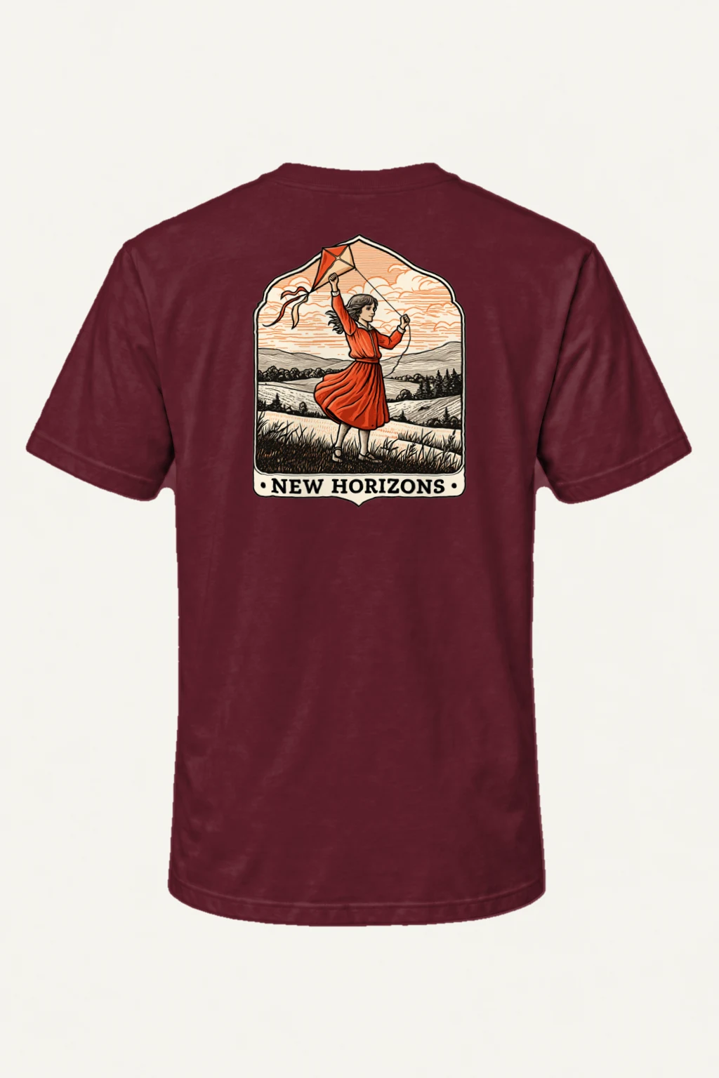 "New Horizons" Heavyweight Unisex Crewneck T-shirt | Gildan 5000