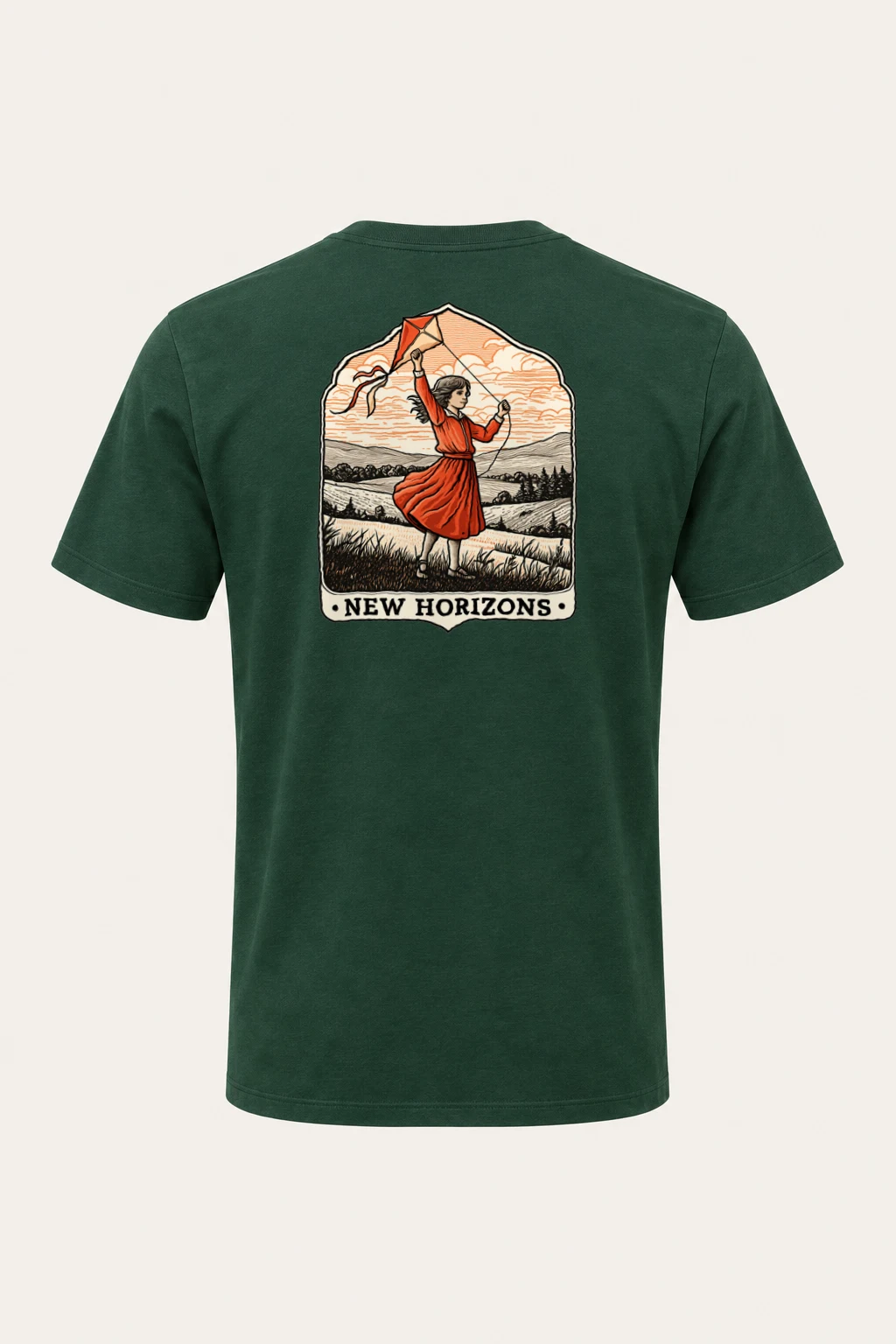 "New Horizons" Heavyweight Unisex Crewneck T-shirt | Gildan 5000