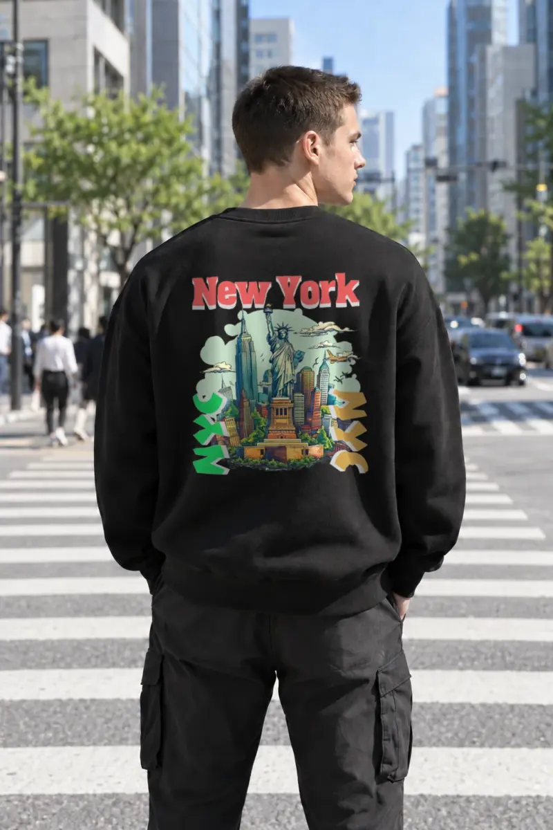 “New York Liberty” Heavy Blend Unisex Crewneck Sweatshirt | Gildan 18000