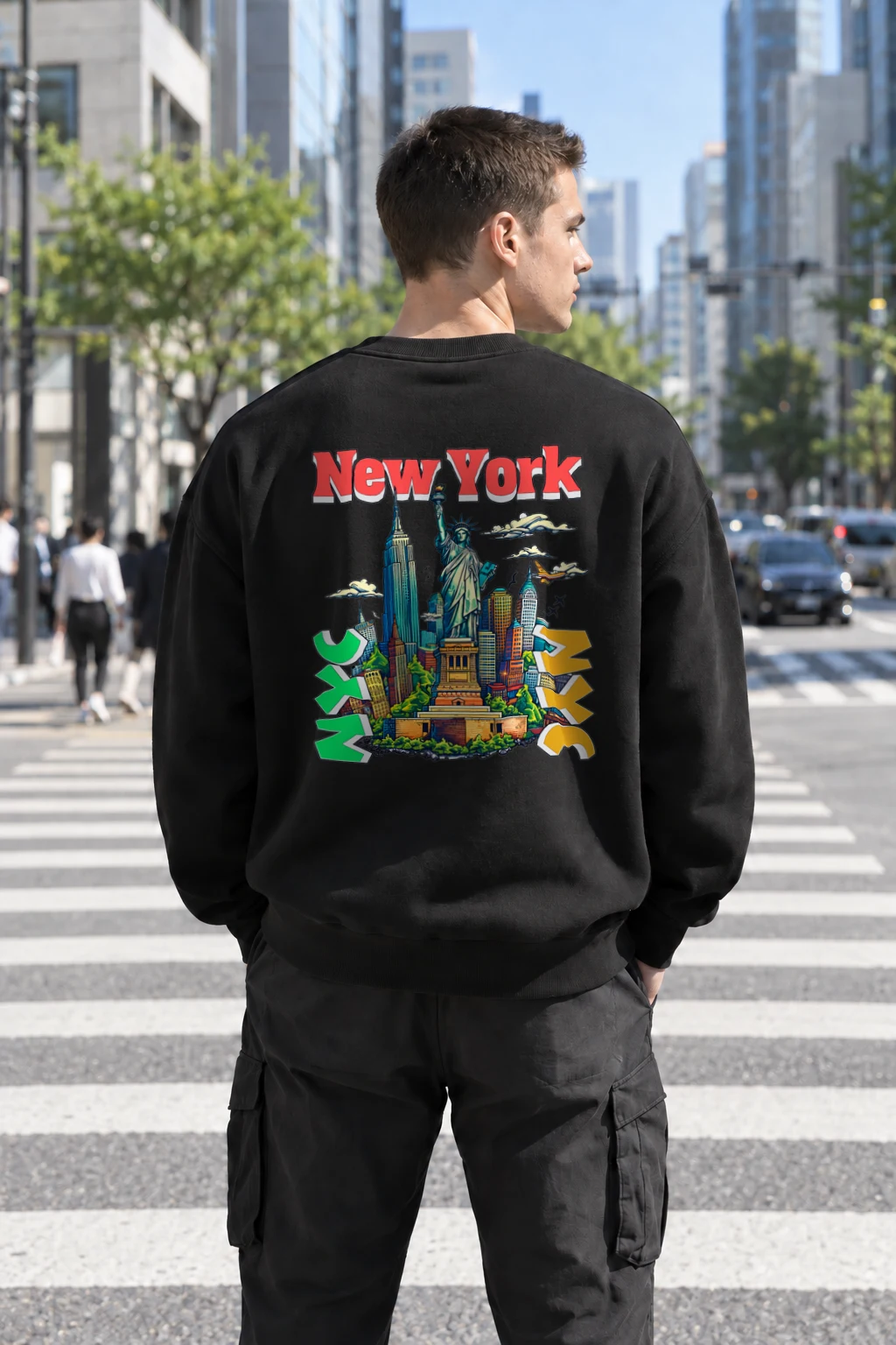 "New York Liberty" Heavy Blend Unisex Crewneck Sweatshirt | Gildan 18000