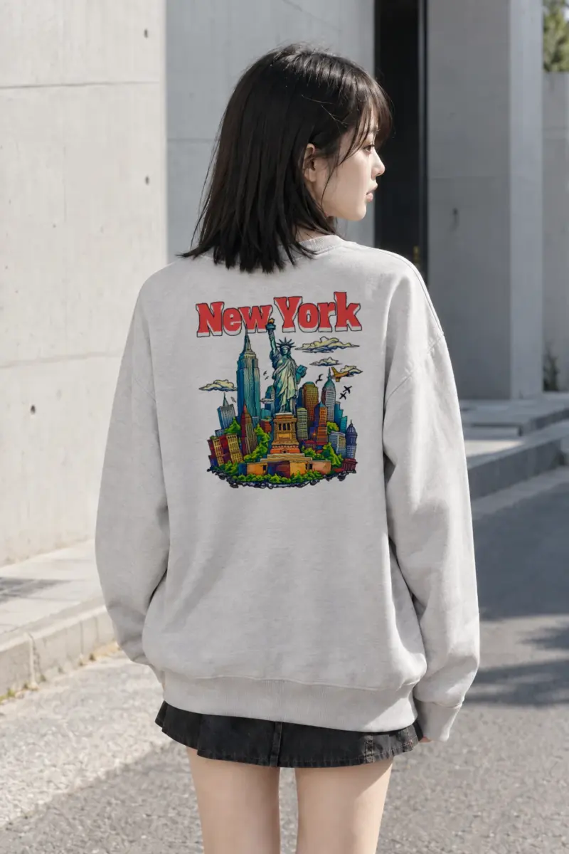 "New York Liberty" Heavy Blend Unisex Crewneck Sweatshirt | Gildan 18000